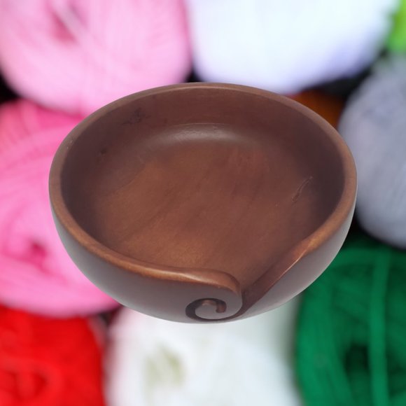 Loops & Threads Dark Mango Wood Bowl - Large - Picture 6 of 6